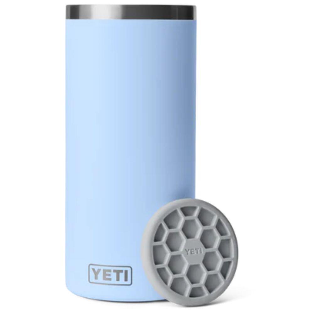 Yeti Rambler Wine Chiller (Big Sky Blue) little bottom at the side