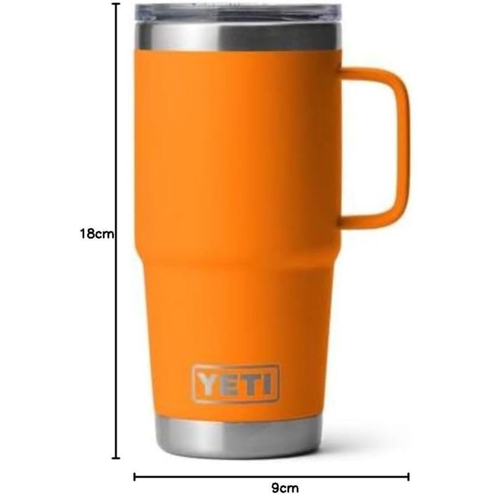 Yeti Rambler 20 OZ (591ml) Travel Mug (Sandstone Pink) measurements