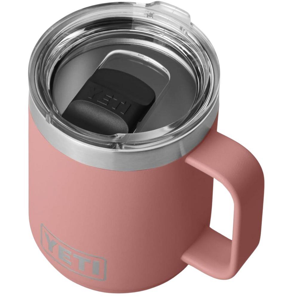 Yeti Rambler 10 oz (296 ml) Stackable Mug (Sandstone Pink) top angle