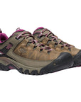 Keen Women's Targhee III WP Walking Shoe (Weiss/Boysenberry) pair