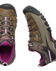 Keen Women's Targhee III WP Walking Shoe (Weiss/Boysenberry) top side