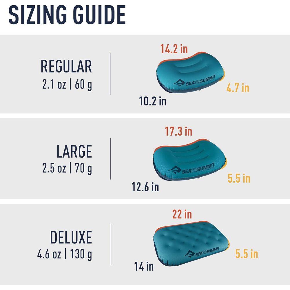 Sea To Summit Aeros Ultralight Pillow - Large (Grey) sizes