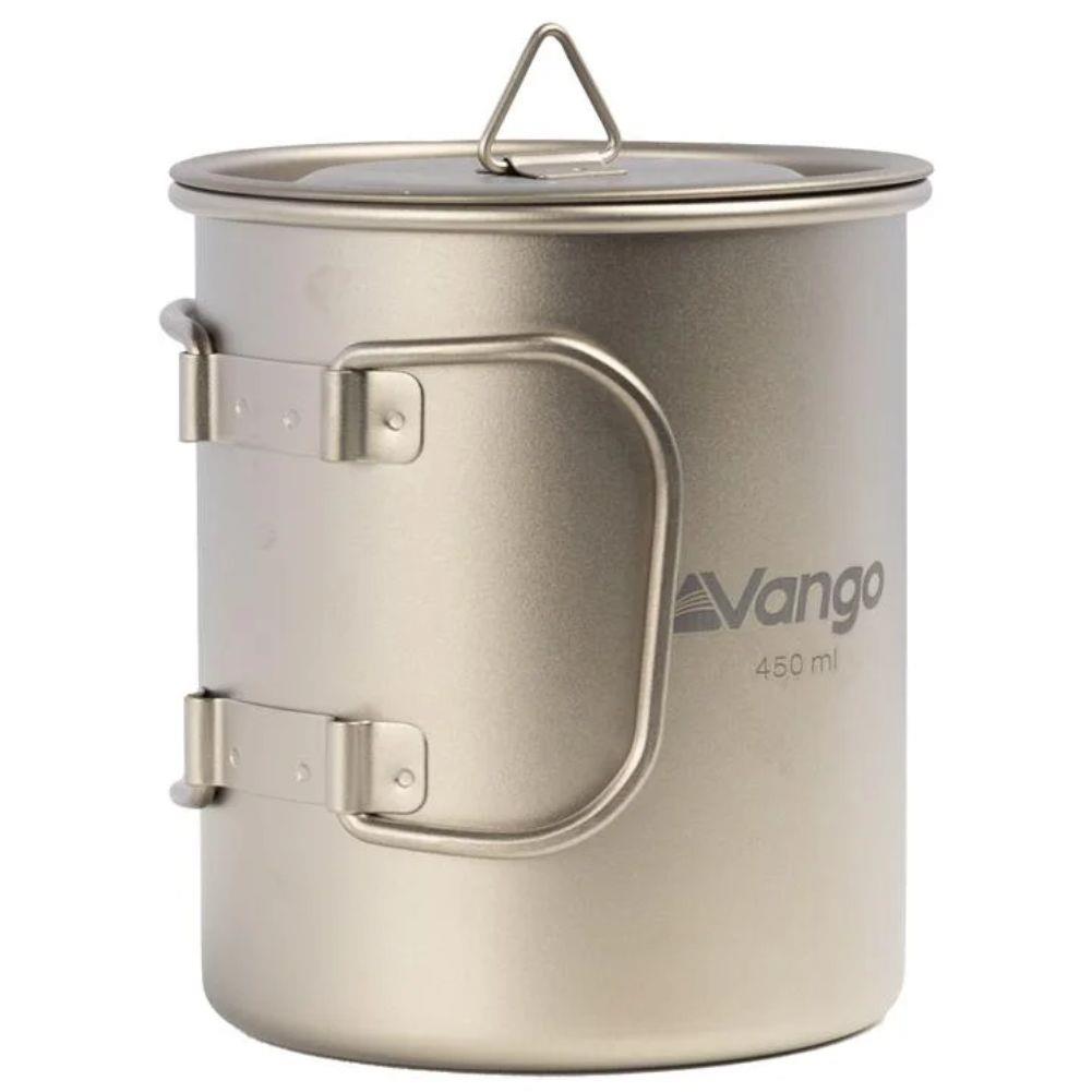Vango Titanium Single Walled 450ml Mug closed lid