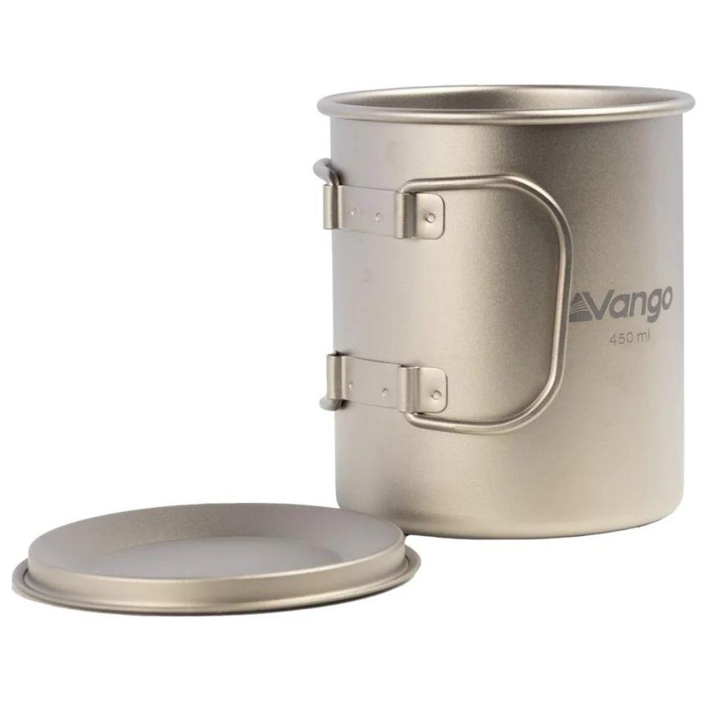 Vango Titanium Single Walled 450ml Mug lid off