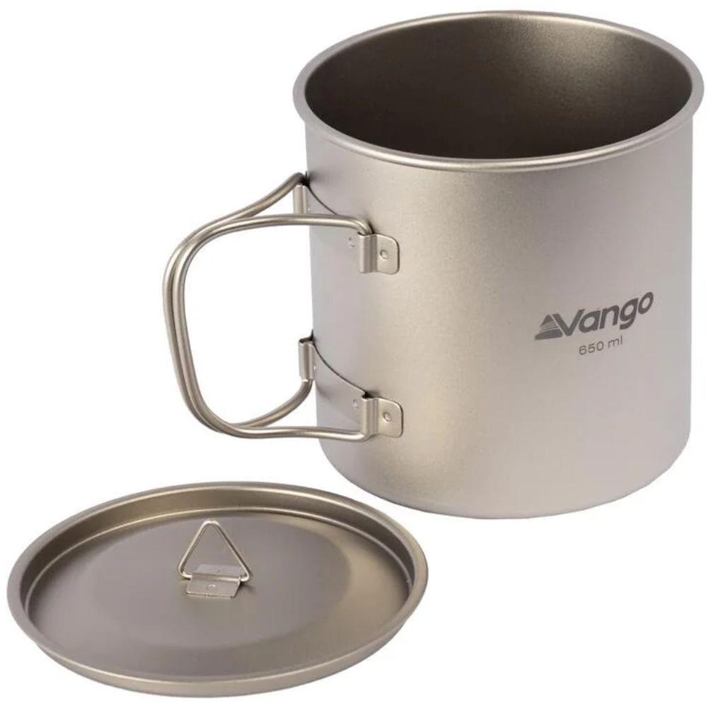 Vango Titanium Single Walled 650ml Mug lid off