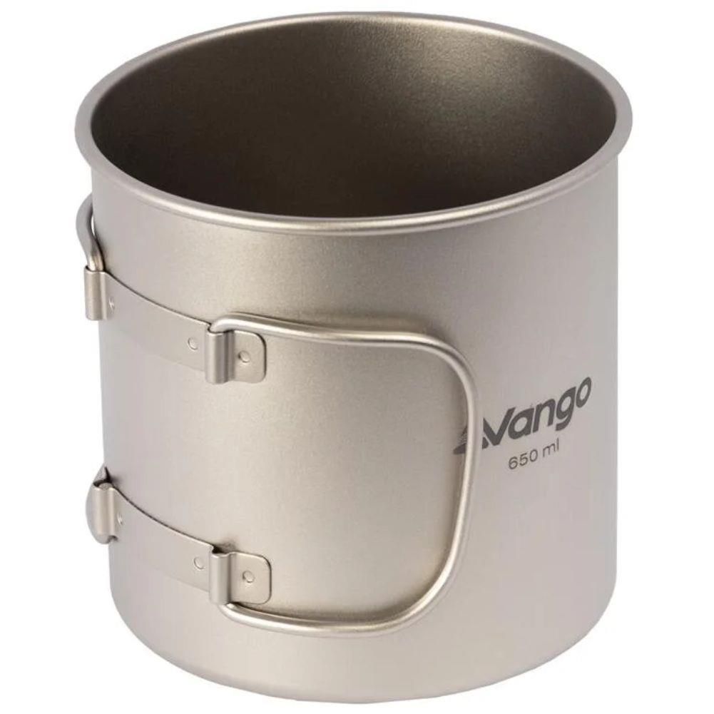 Vango Titanium Single Walled 650ml Mug handles closed