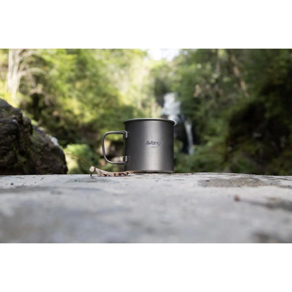 Vango Titanium Single Walled 650ml Mug outside