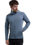 Montane Men's Protium Hooded Fleece Jacket (Stone Blue) one hand in pocket