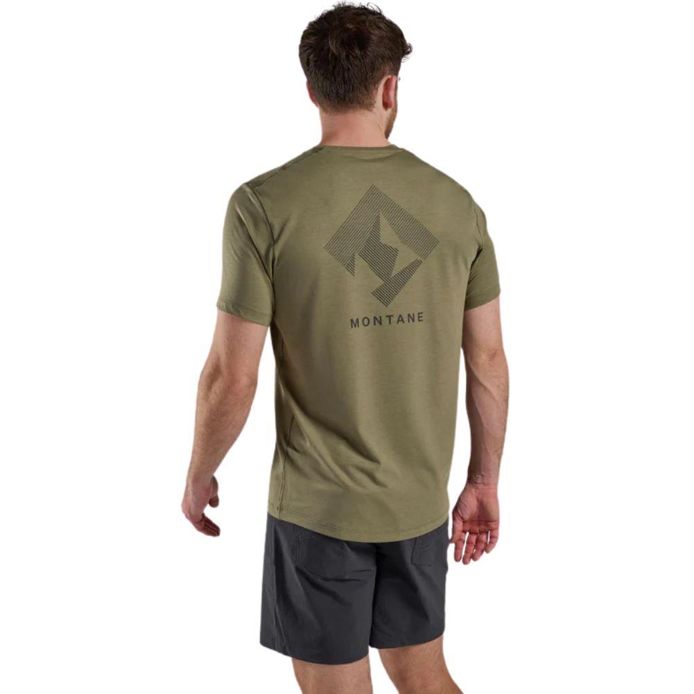 Montane Men&#39;s Alhena Mountain 25 T-Shirt (Caper) model back