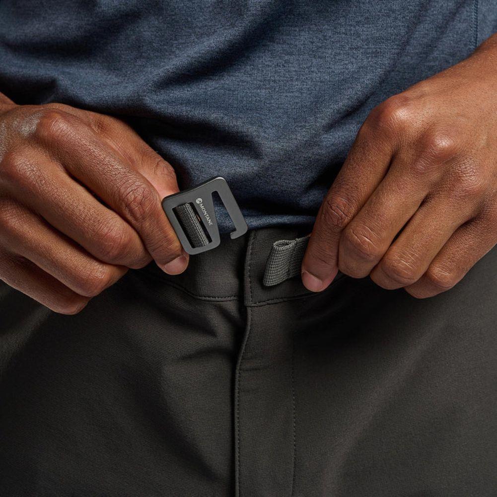 Montane Men&#39;s Tenacity Hiking Shorts (Midnight Grey) buckle