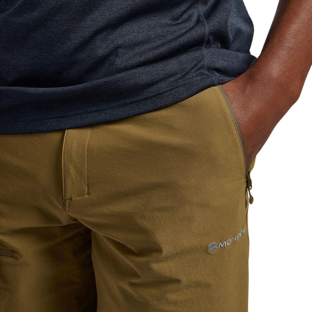 Montane Men's Tenacity Hiking Shorts (Olive) hand in pocket