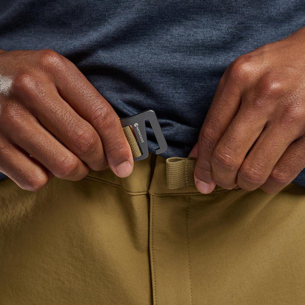 Montane Men&#39;s Tenacity Hiking Shorts (Olive) buckle