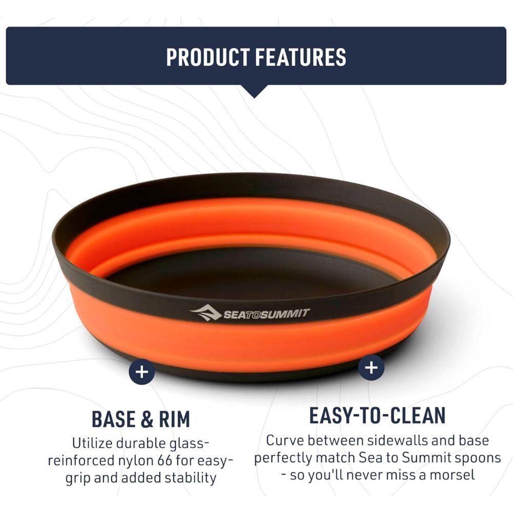 Sea to Summit Frontier UL Collapsible Bowl - Medium (Aqua Sea Blue) features