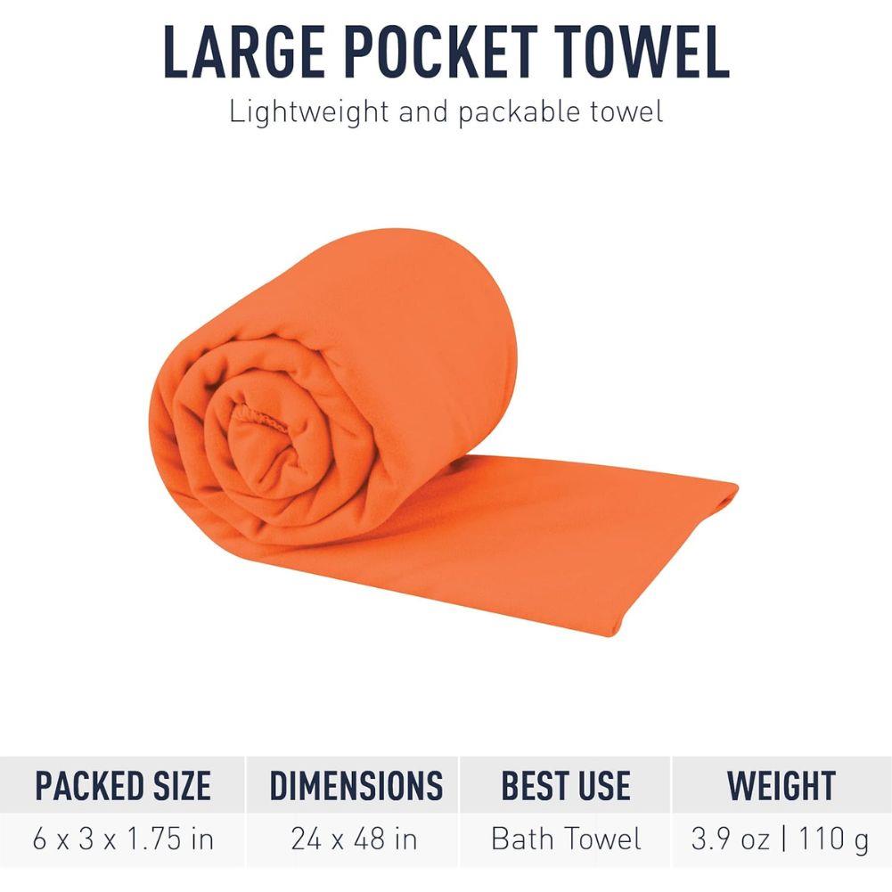 Sea To Summits Pocket Towel - Large (Outback Orange) ;large