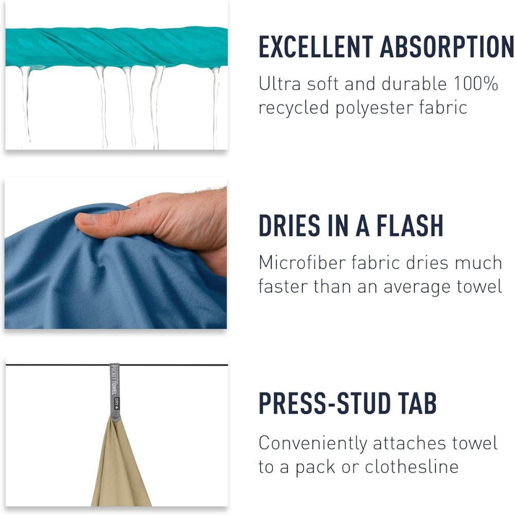 Sea To Summits Pocket Towel - Large (Outback Orange) features