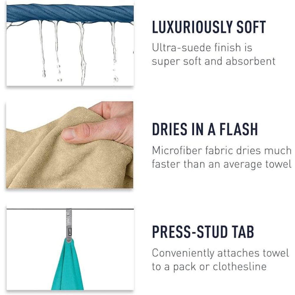 Sea To Summit Tek Microfibre Towel - Large (Sage Green) features