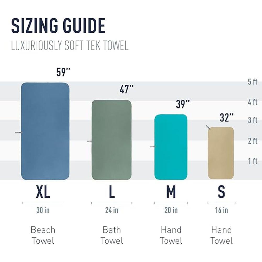 Sea To Summit Tek Microfibre Towel - X-Large (Sage Green) sizes