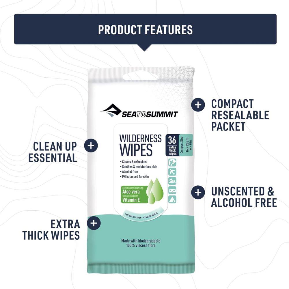 Sea To Summit Wilderness Wipes Compact - 12 Wipes features