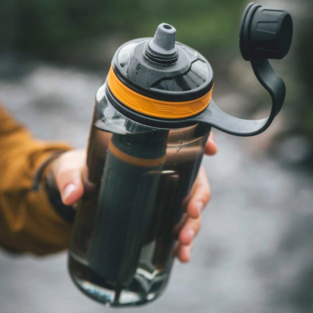 Lifesystems Water Filter Purifier 1L Bottle lid also open