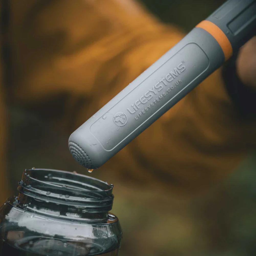 Lifesystems Water Filter Purifier 1L Bottle close up filter