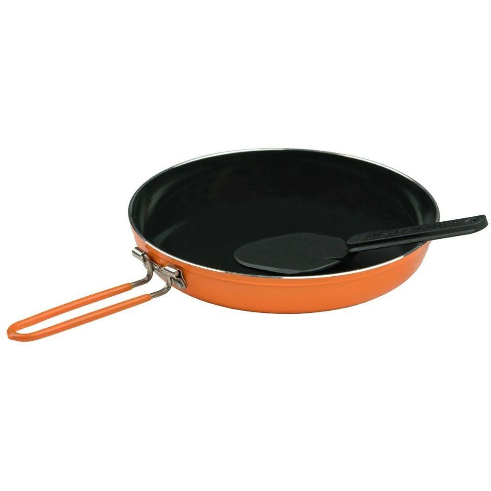 Jetboil Summit Non-Stick Camping Skillet (Orange) cooking layout