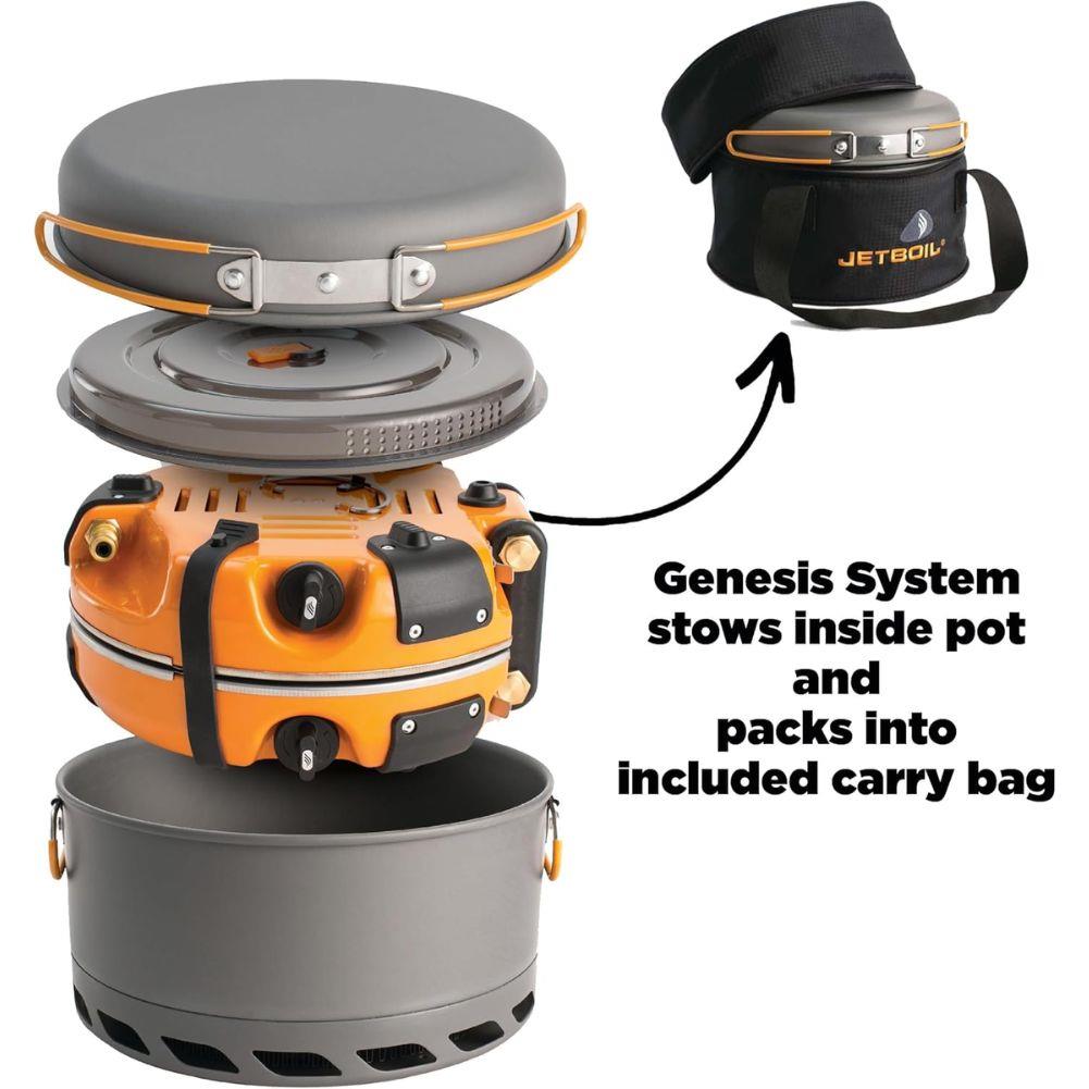 Jetboil Genesis Basecamp Cooking System (Orange) assemble