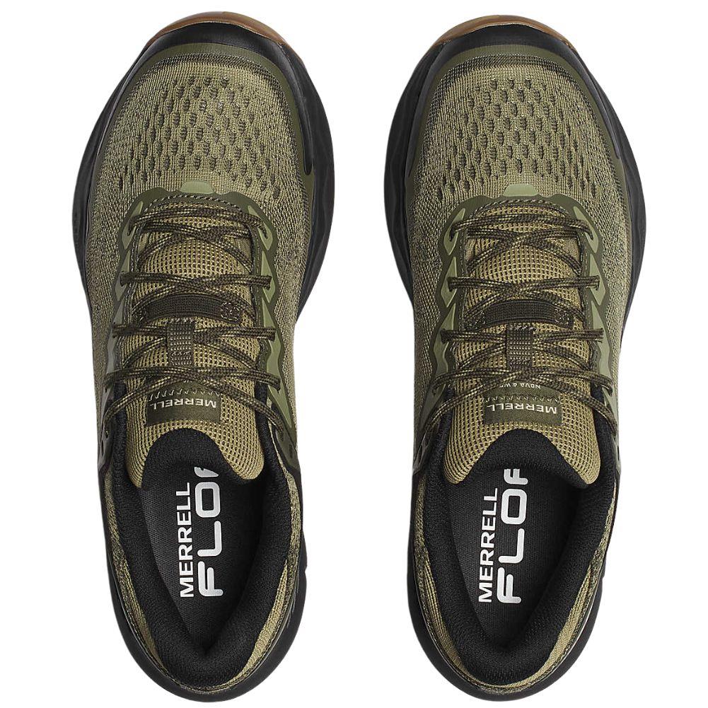 Merrell Men's Nova 4 Waterproof Trail Shoes (Drab) top pair