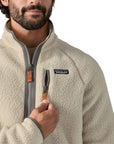 Patagonia Men's Retro Pile Fleece Jacket (Pelican) zipper