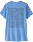 Patagonia Women's Capilene Cool Daily Graphic Shirt (Strataspire: Abundant Blue X-Dye)  back