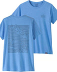 Patagonia Women's Capilene Cool Daily Graphic Shirt (Strataspire: Abundant Blue X-Dye) design