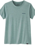 Patagonia Women's Capilene Cool Daily Graphic Shirt - Waters (Boardshort Logo: Thermal Blue X-Dye)