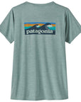 Patagonia Women's Capilene Cool Daily Graphic Shirt - Waters (Boardshort Logo: Thermal Blue X-Dye) back