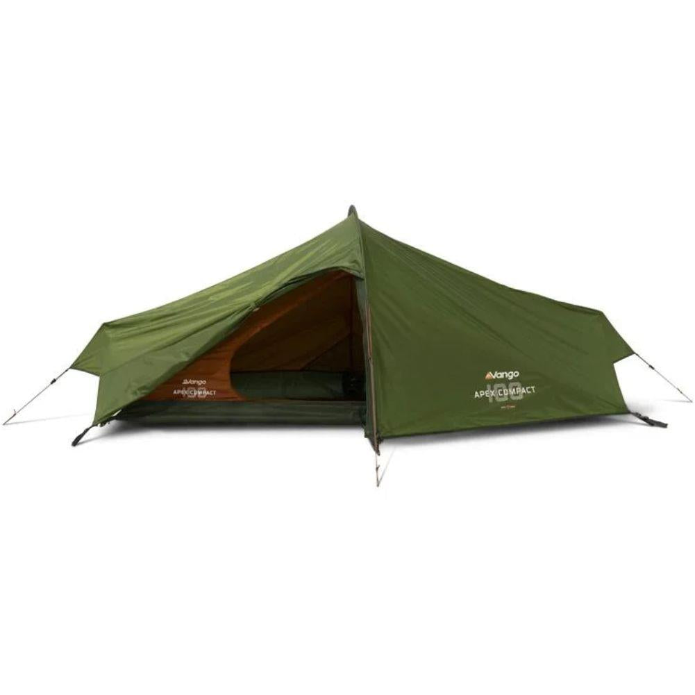 Vango Apex Compact 100 Tent - 1 Man Lightweight Tent (Forest Green) angle side view