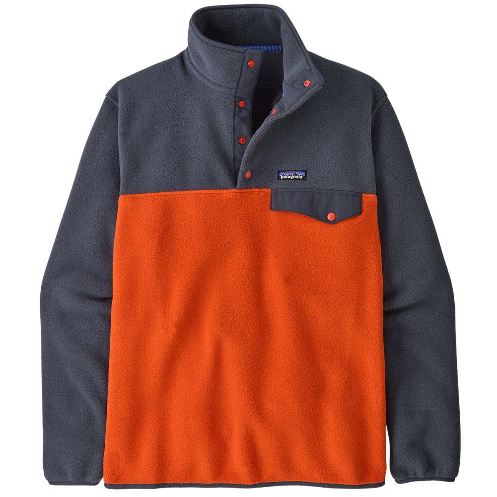 Patagonia Men's Lightweight Synchilla Snap-T Fleece Pullover (Pollinator Orange)