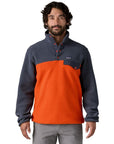 Patagonia Men's Lightweight Synchilla Snap-T Fleece Pullover (Pollinator Orange) front