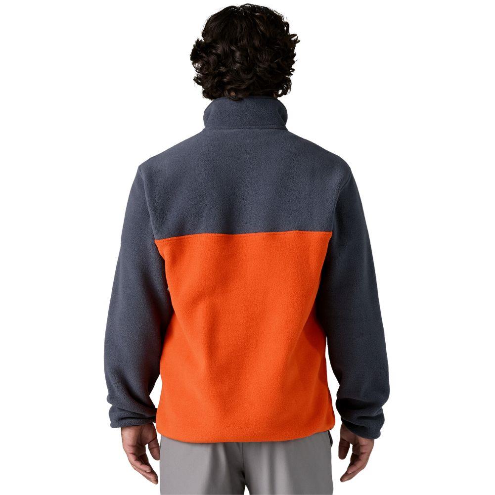 Patagonia Men's Lightweight Synchilla Snap-T Fleece Pullover (Pollinator Orange) back