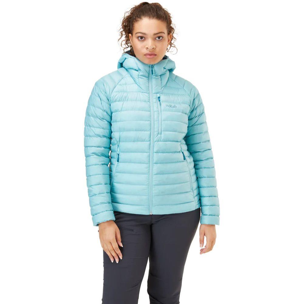 Rab Women's Microlight Alpine Down Jacket (Meltwater) model front