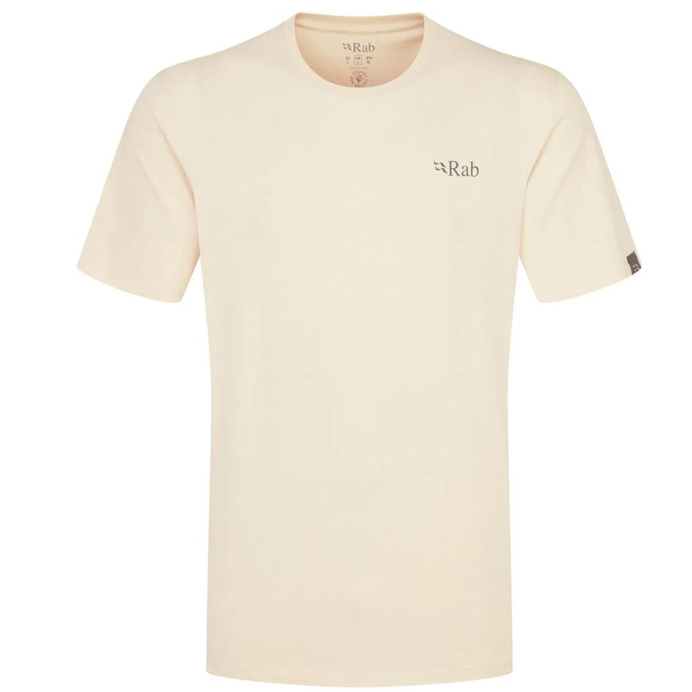 Rab Men's Stance Mountain Peak Tee (Ecru) front