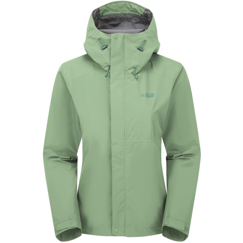 Rab Women's Downpour Waterproof Jacket (Fig Green) – Summits Outdoor