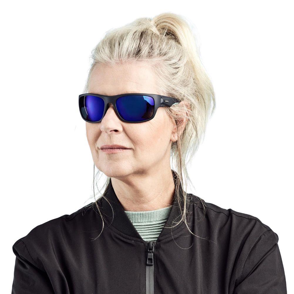 Sinner Bruno Sport Sunglasses (Dark Blue/Smoke Blue) women model