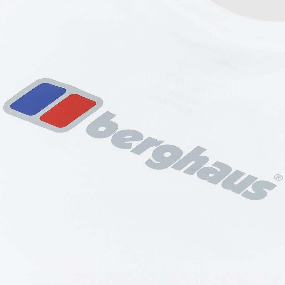 Berghaus Men's Front & Back T-Shirt (Pure White) flat back