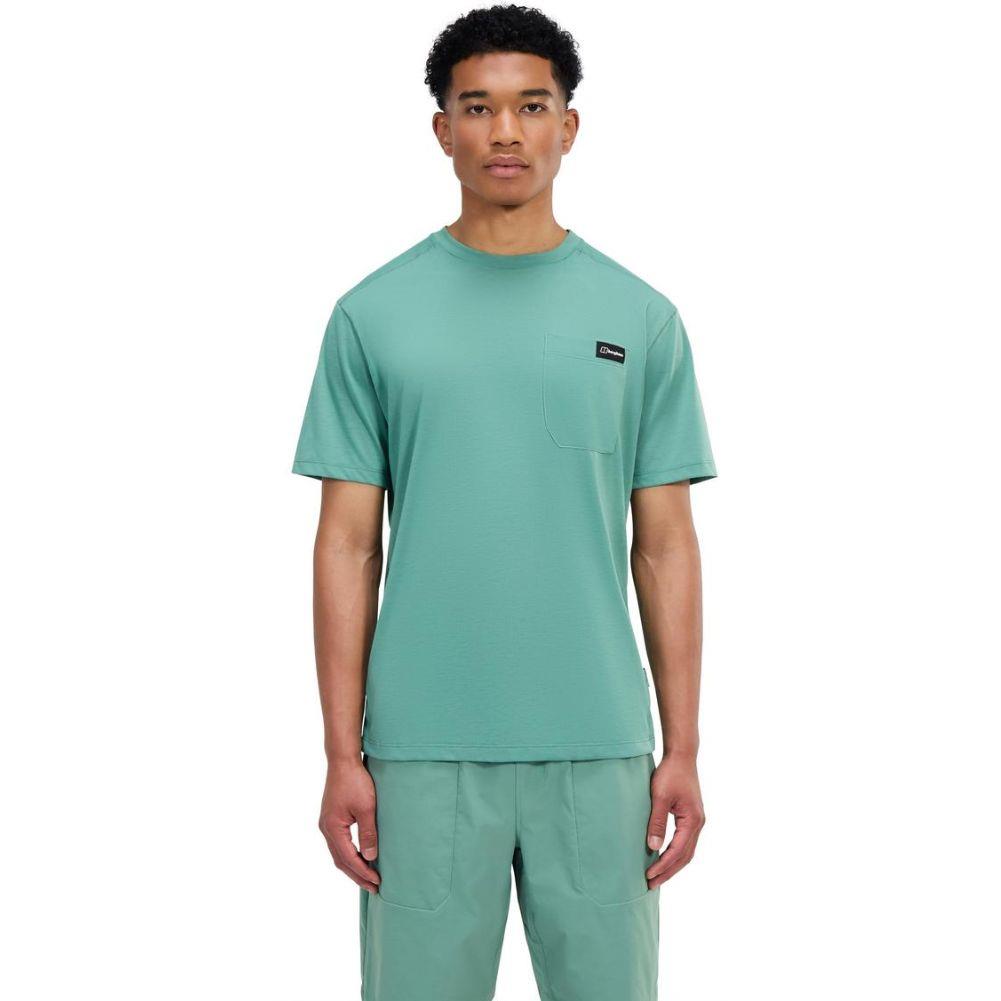 Berghaus Men's Relaxed Short Sleeve Tech Tee (Green) model front