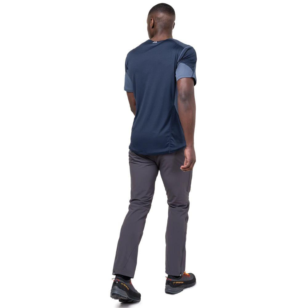 Mountain Equipment Men's Ignis Tee (Cosmos/Dusk) walking away