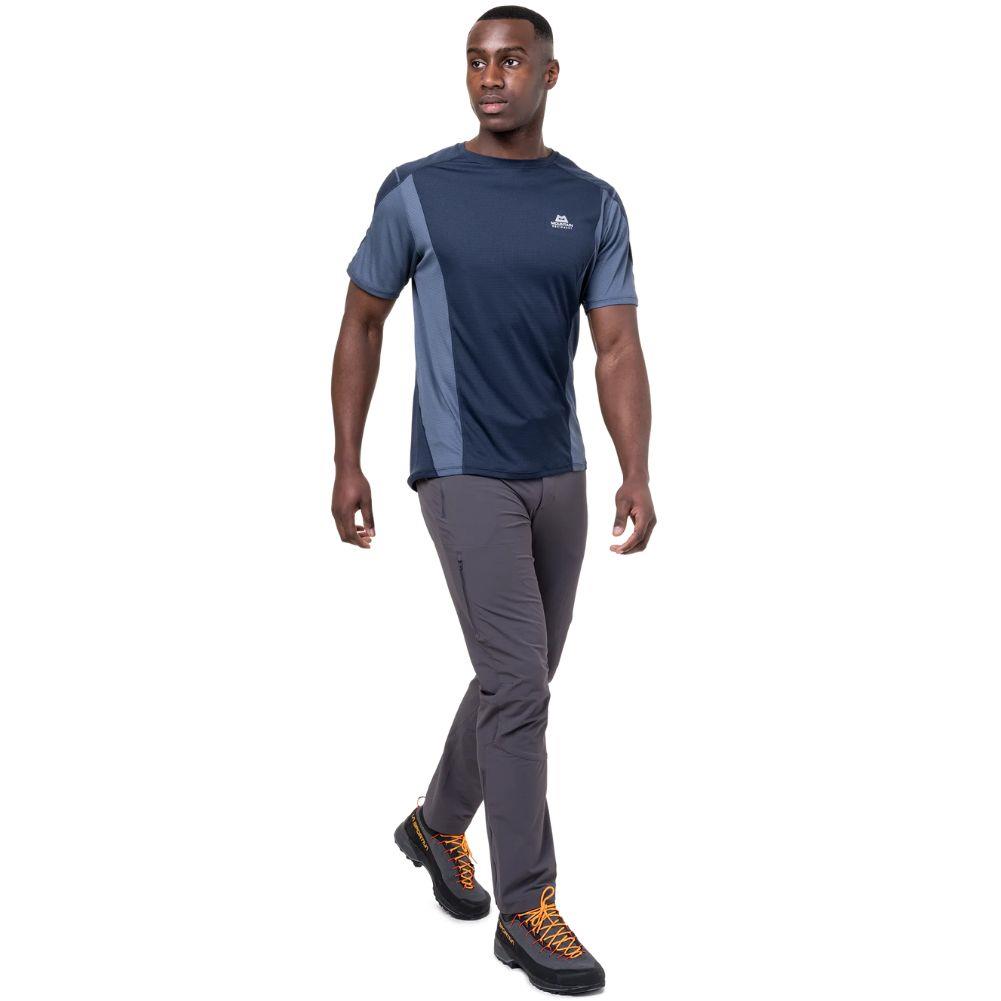 Mountain Equipment Men&#39;s Ignis Tee (Cosmos/Dusk) walking another way