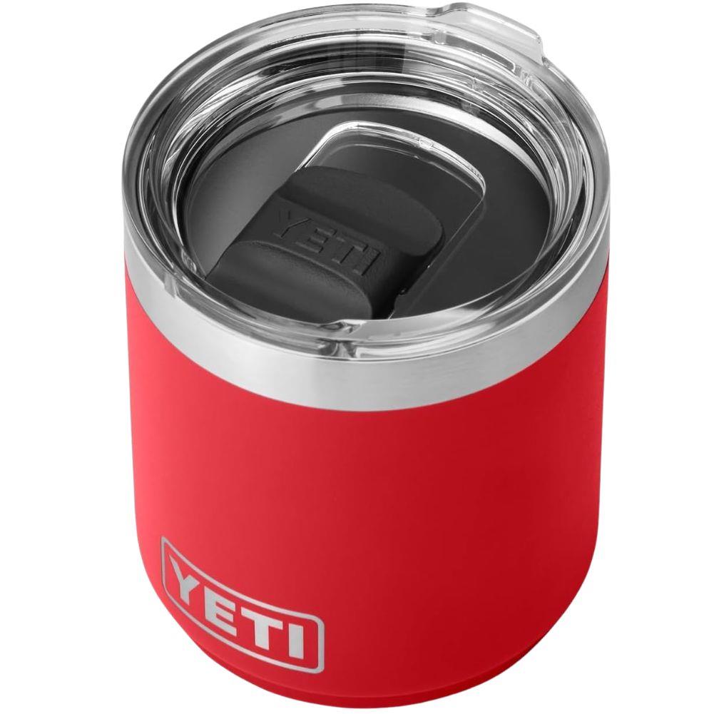 Yeti Rambler 10 oz (296 ml) Stackable Lowball (Rescue Red) top angle