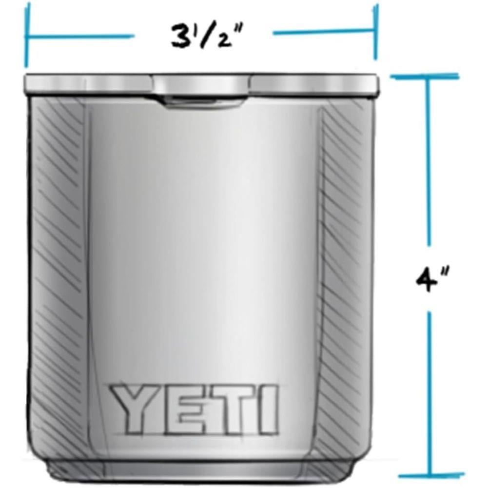 Yeti Rambler 10 oz (296 ml) Stackable Lowball (Rescue Red) measurements