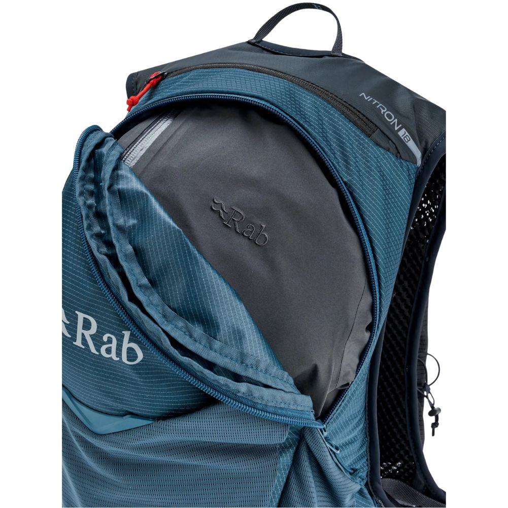 Rab Nitron 18L Lightweight Pack (Orion Blue) open