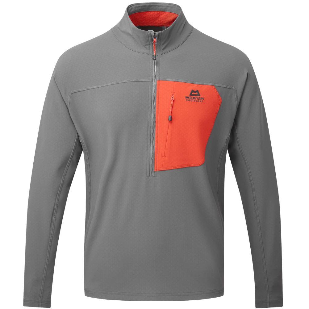 Mountain Equipment Men's Arrow 1/4 Zip (Anvil Grey/Redrock)