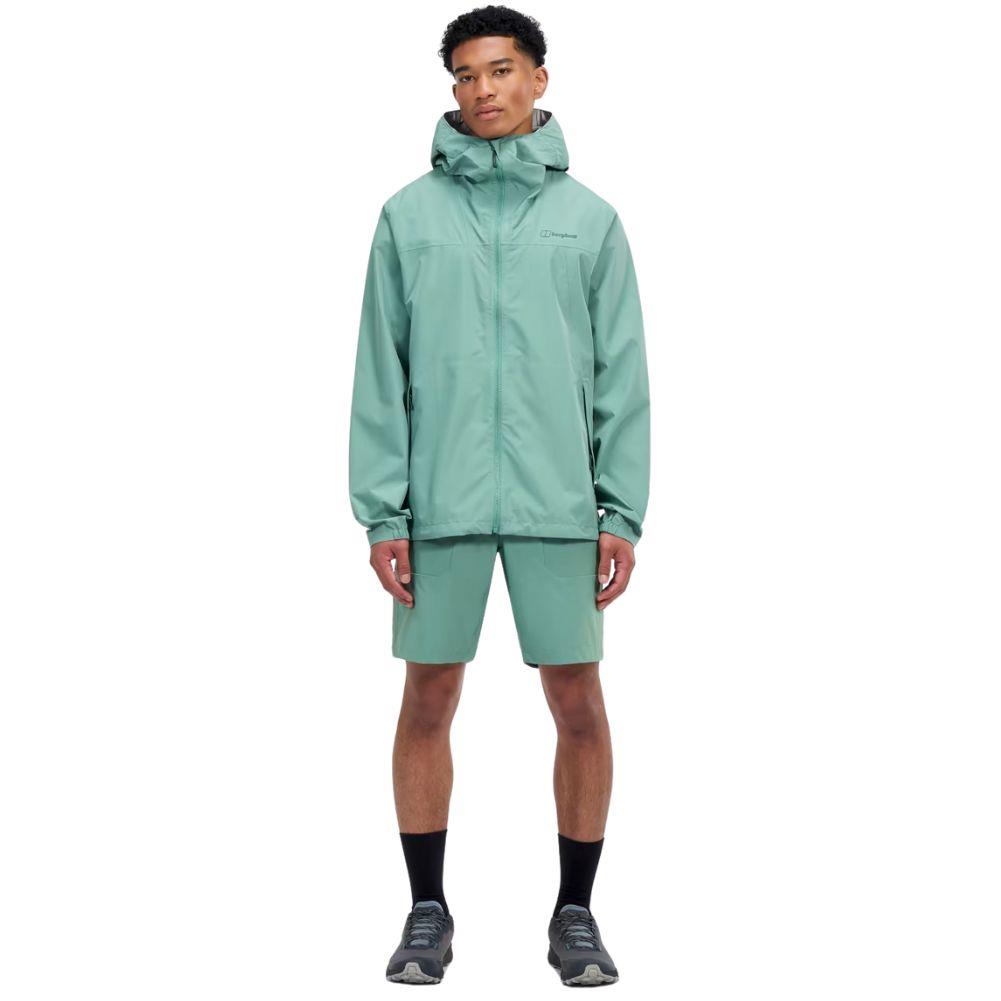 Berghaus Men's Deluge Pro 3.0 Waterproof Jacket (Green) front model