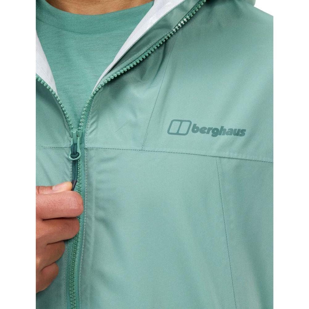 Berghaus Men&#39;s Deluge Pro 3.0 Waterproof Jacket (Green) ziper